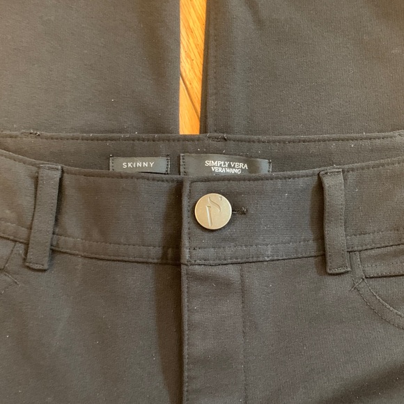 Simply Vera Vera Wang Black Skinny Pants - Picture 2 of 8